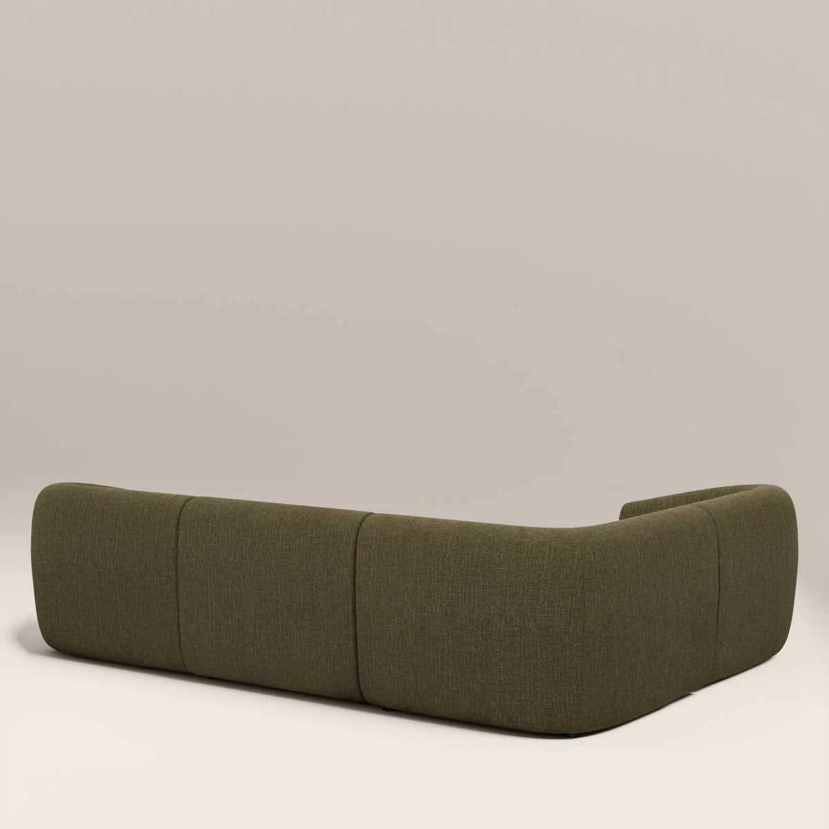 Mira green corner sofa, rear view