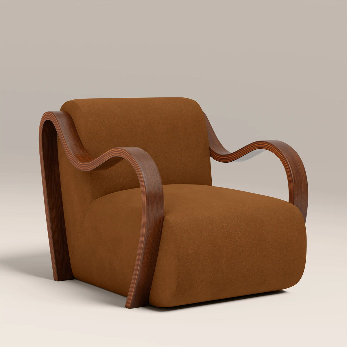 Same accent chair in brown