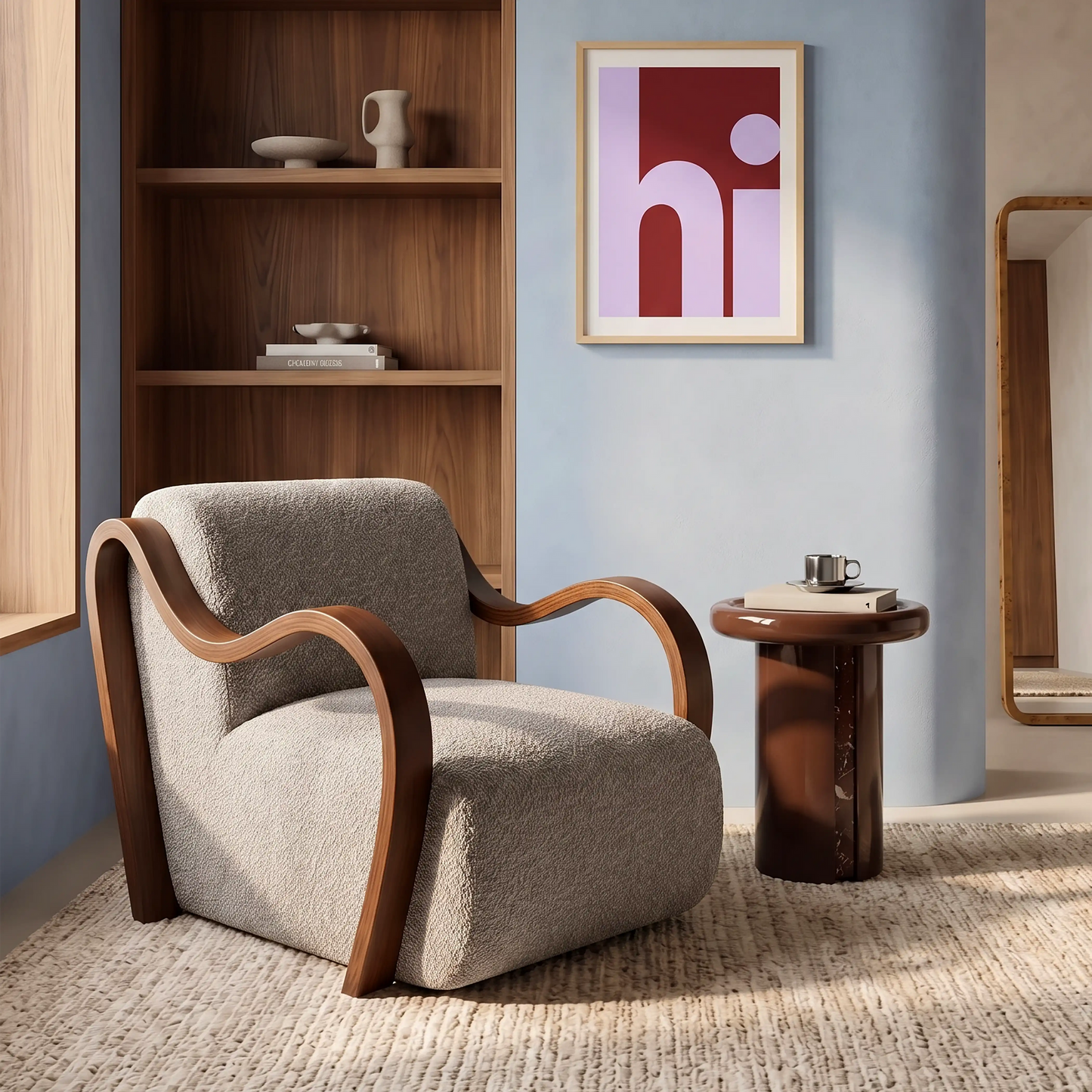 Same accent chair in cream