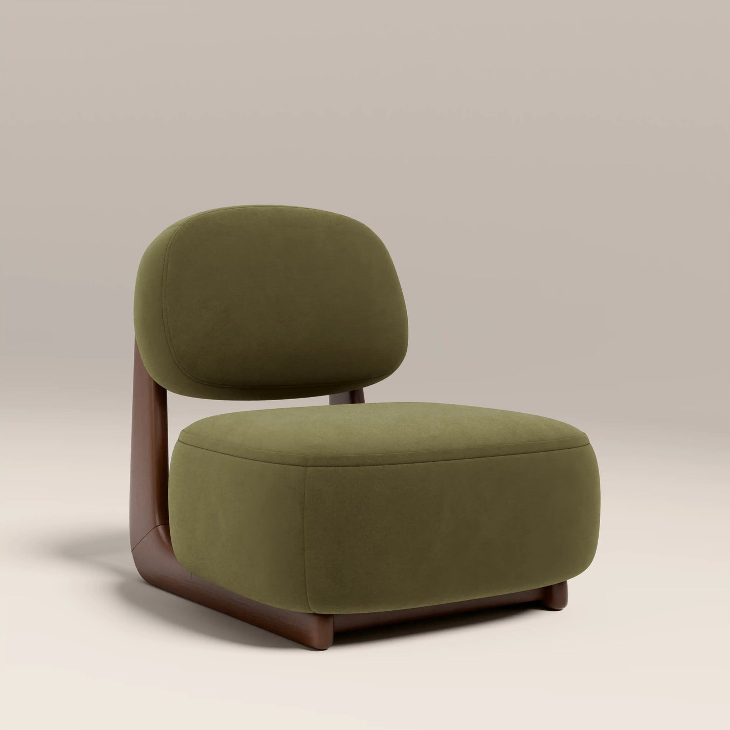 Naila Accent Chair in green fabric, colour swatch view
