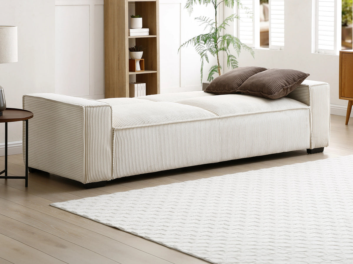 Noor 3 Seater Sofa Bed – Beige