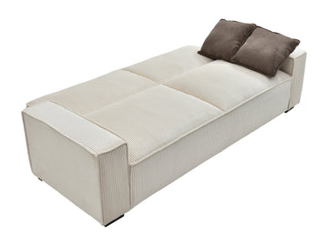 Noor Beige 3 Seater Velvet Sofa Bed