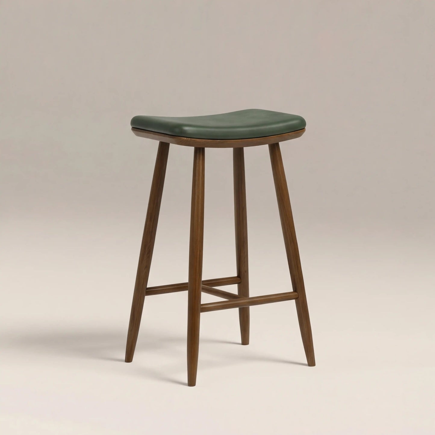 Nora Bar Stool in green, front view
