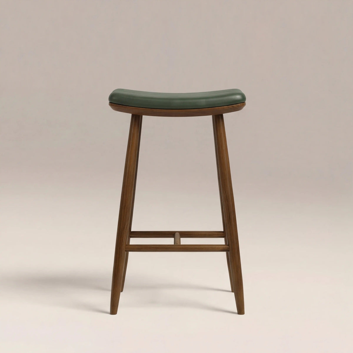 Nora Bar Stool in green, side view