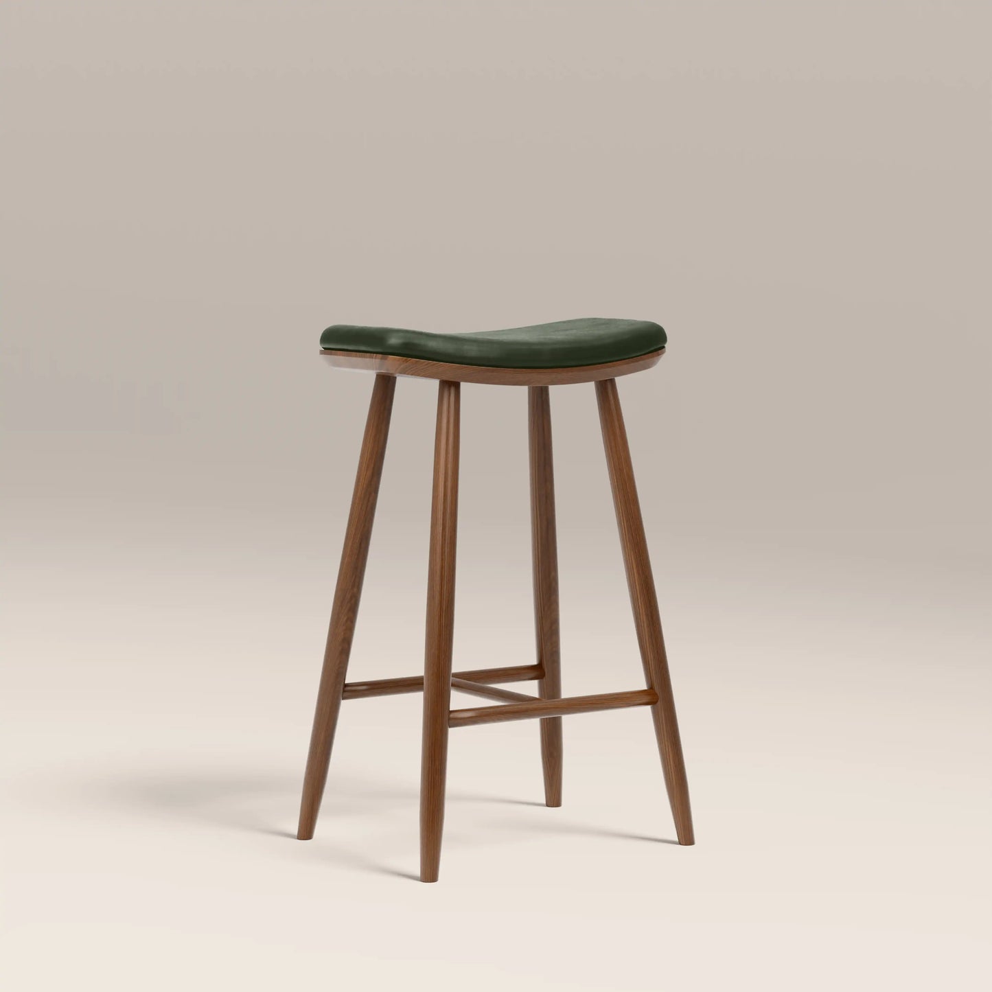 Nora Kitchen Stool in green, colour swatch view