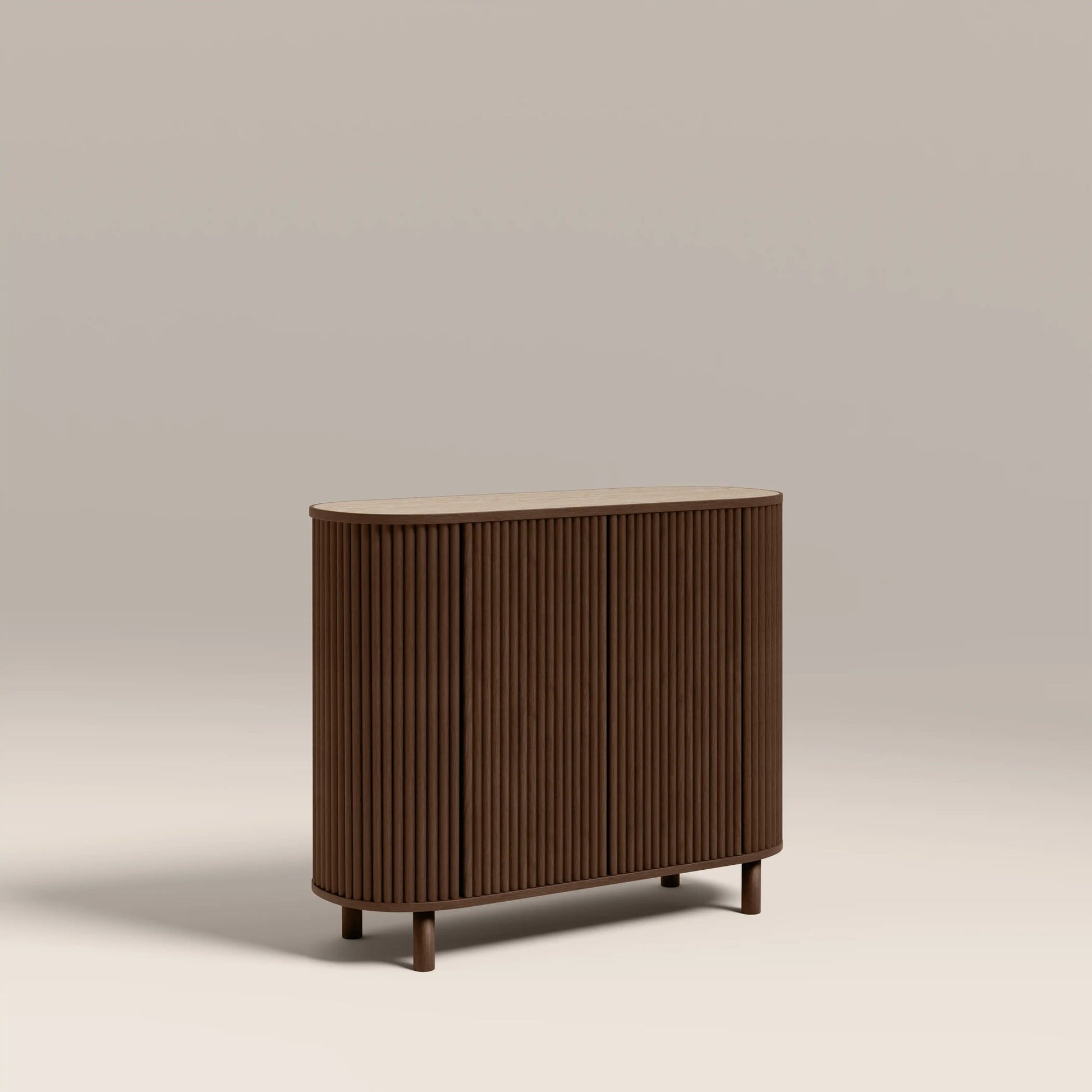Nova Sideboard – Walnut with Travertine Top