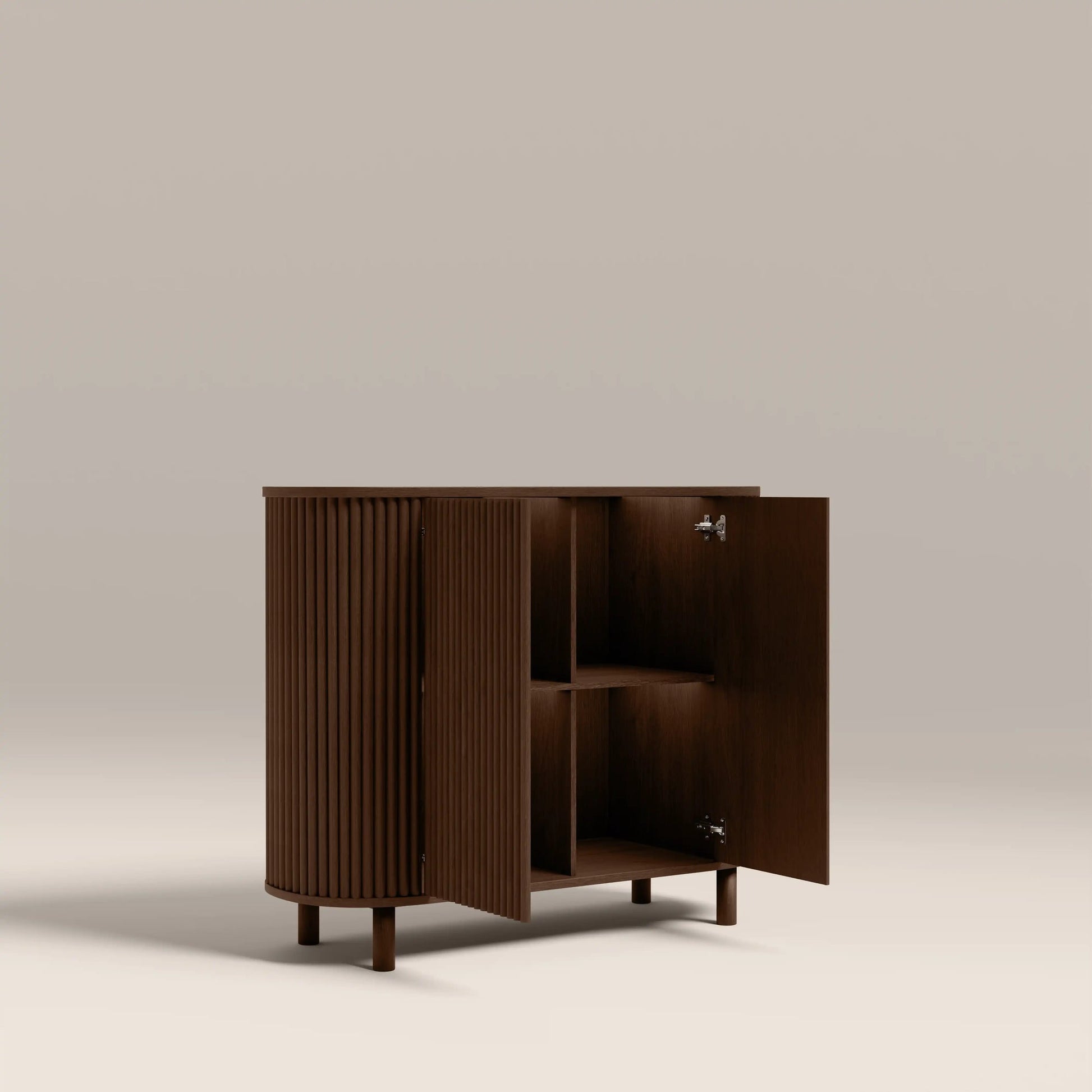 Nova Sideboard – Walnut with Travertine Top