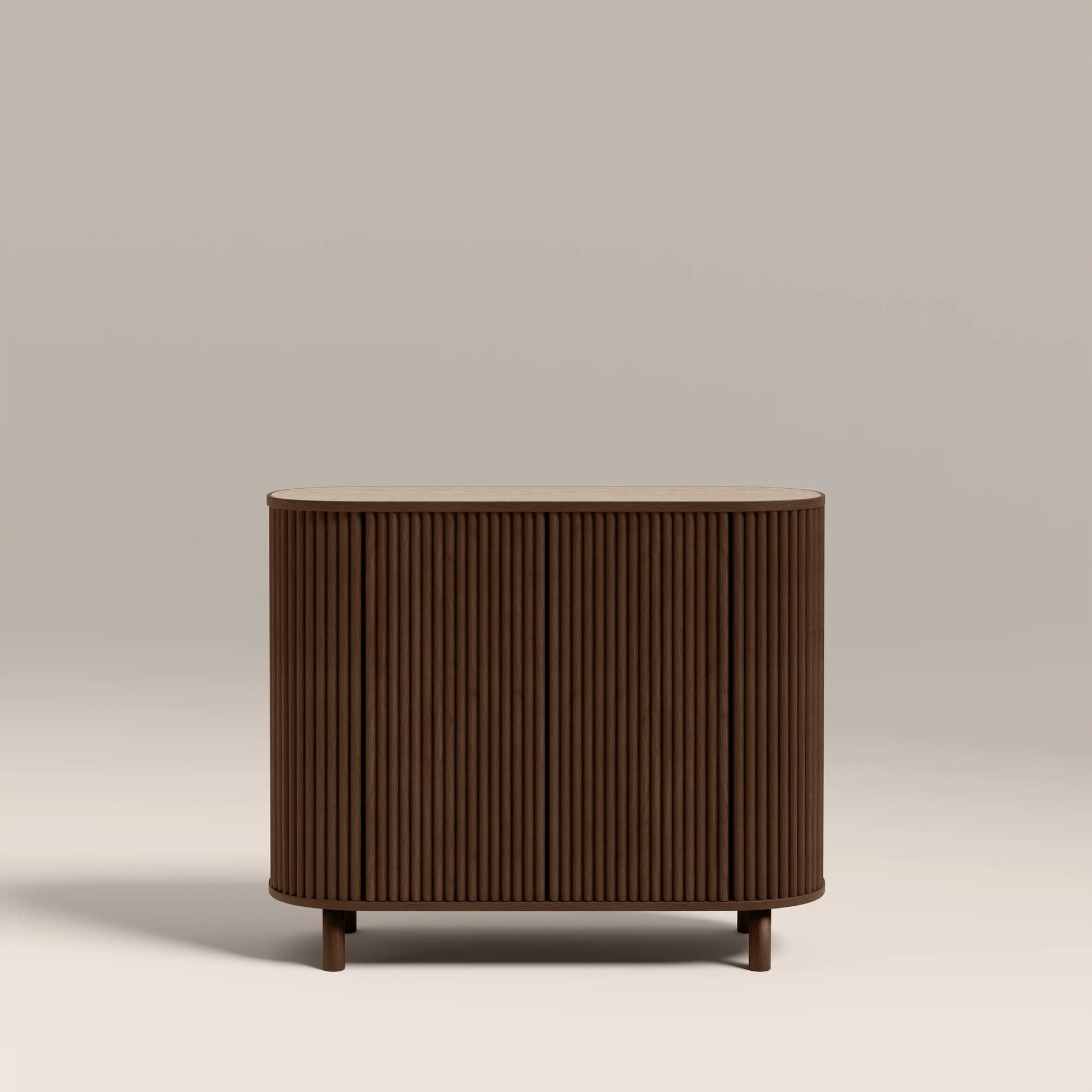 Nova Sideboard – Walnut with Travertine Top