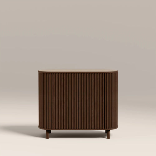 Nova Walnut Fluted Sideboard – front view