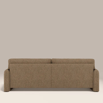 Nyla Brown 3 Seater Fabric Sofa