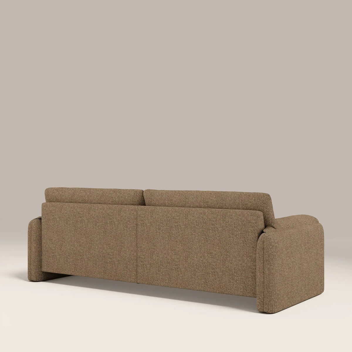 Nyla brown sofa, rear view