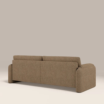 Nyla Brown 3 Seater Fabric Sofa
