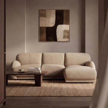 Sana Beige 3 Seater Boucle L-Shape Corner Sofa