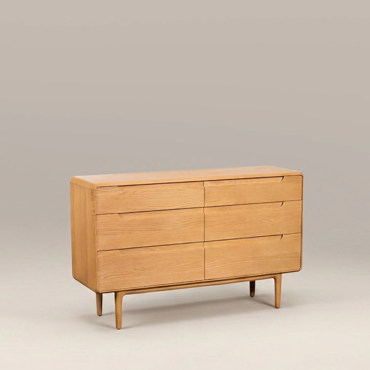 Sara Chest of Drawers in natural oak, angled view