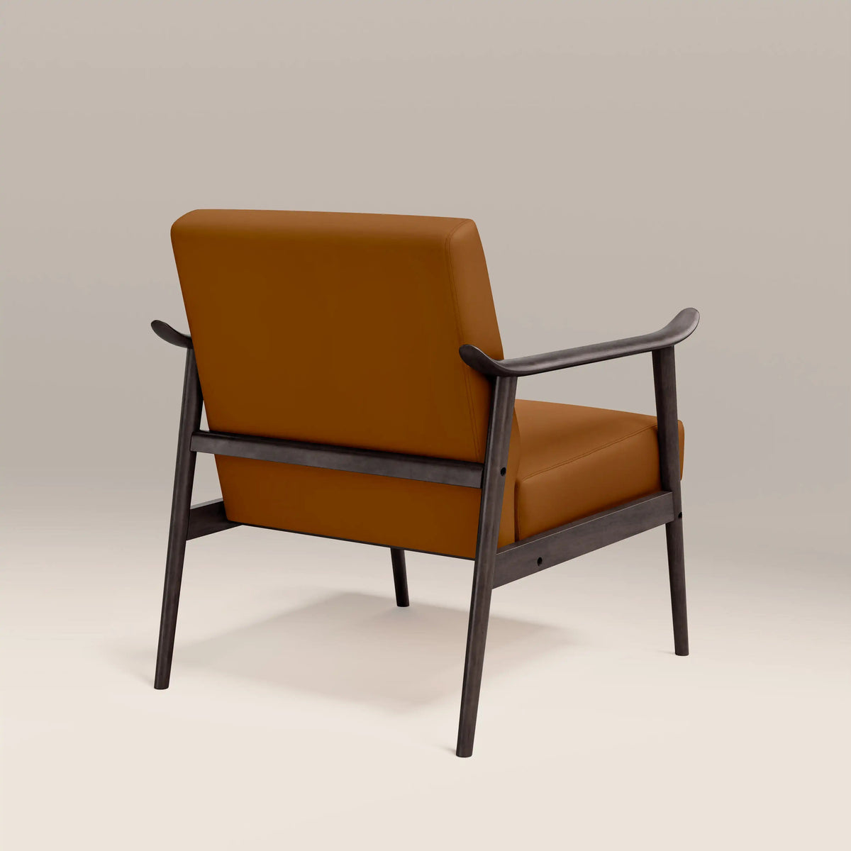 Sena Accent Chair in tan finish, back view