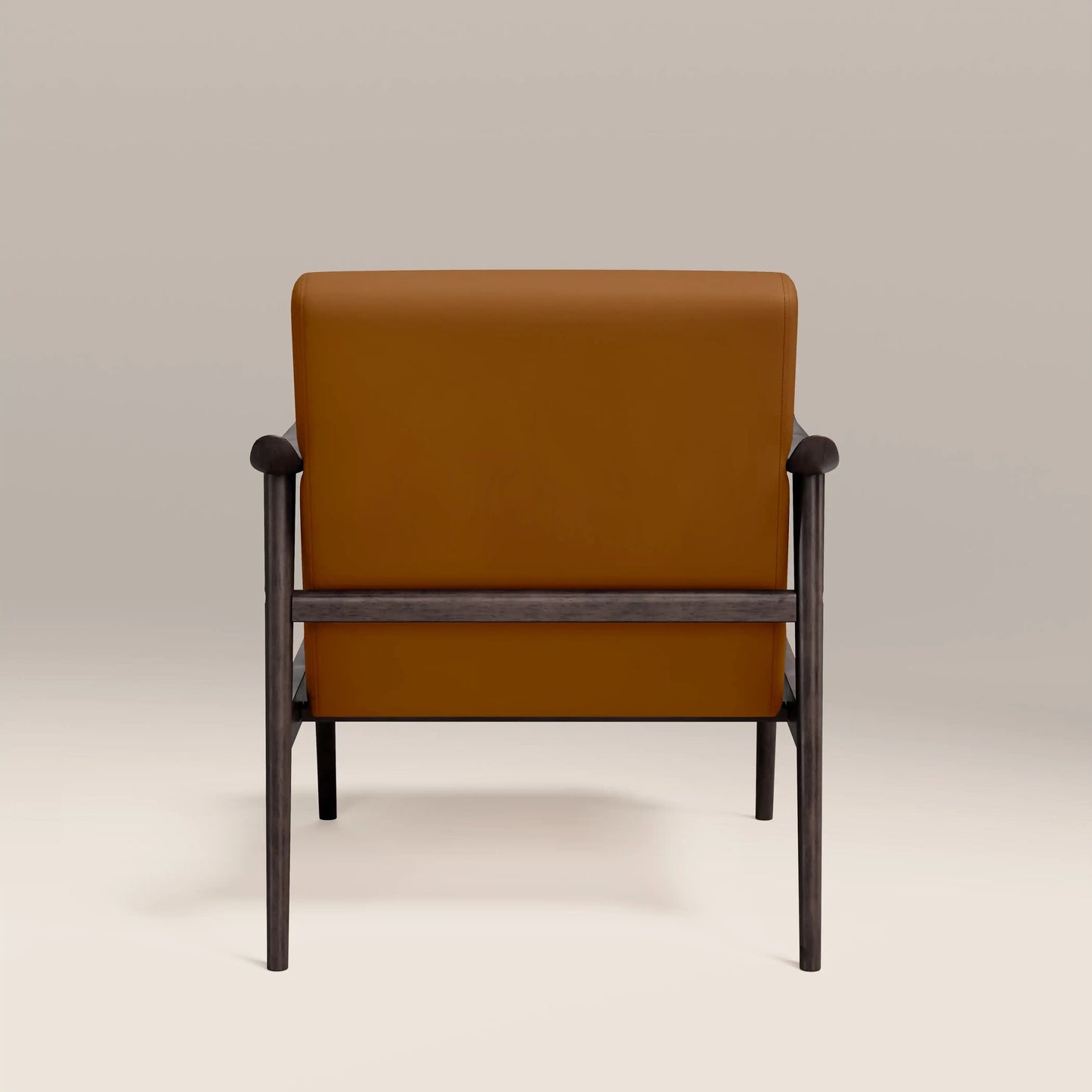 Sena Accent Chair in tan finish, detail view