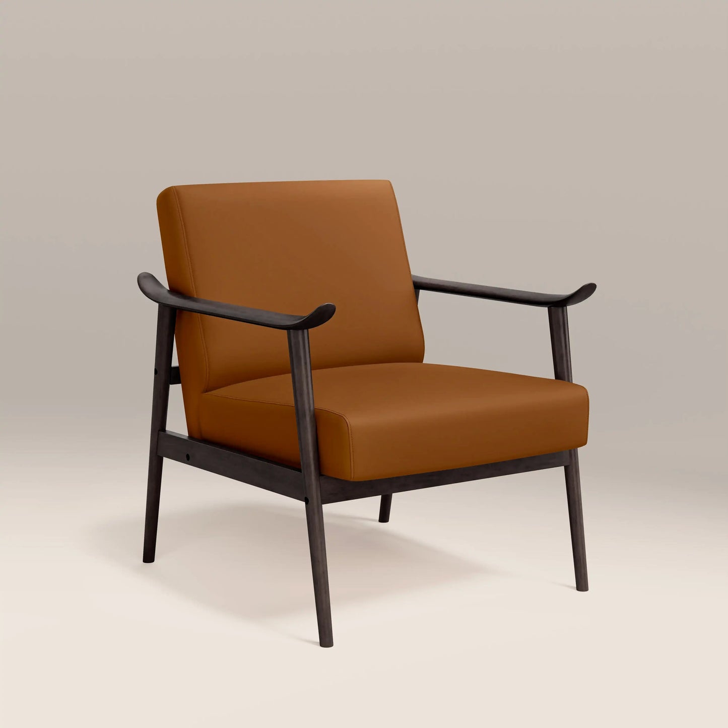 Sena Accent Chair in tan finish, lifestyle view