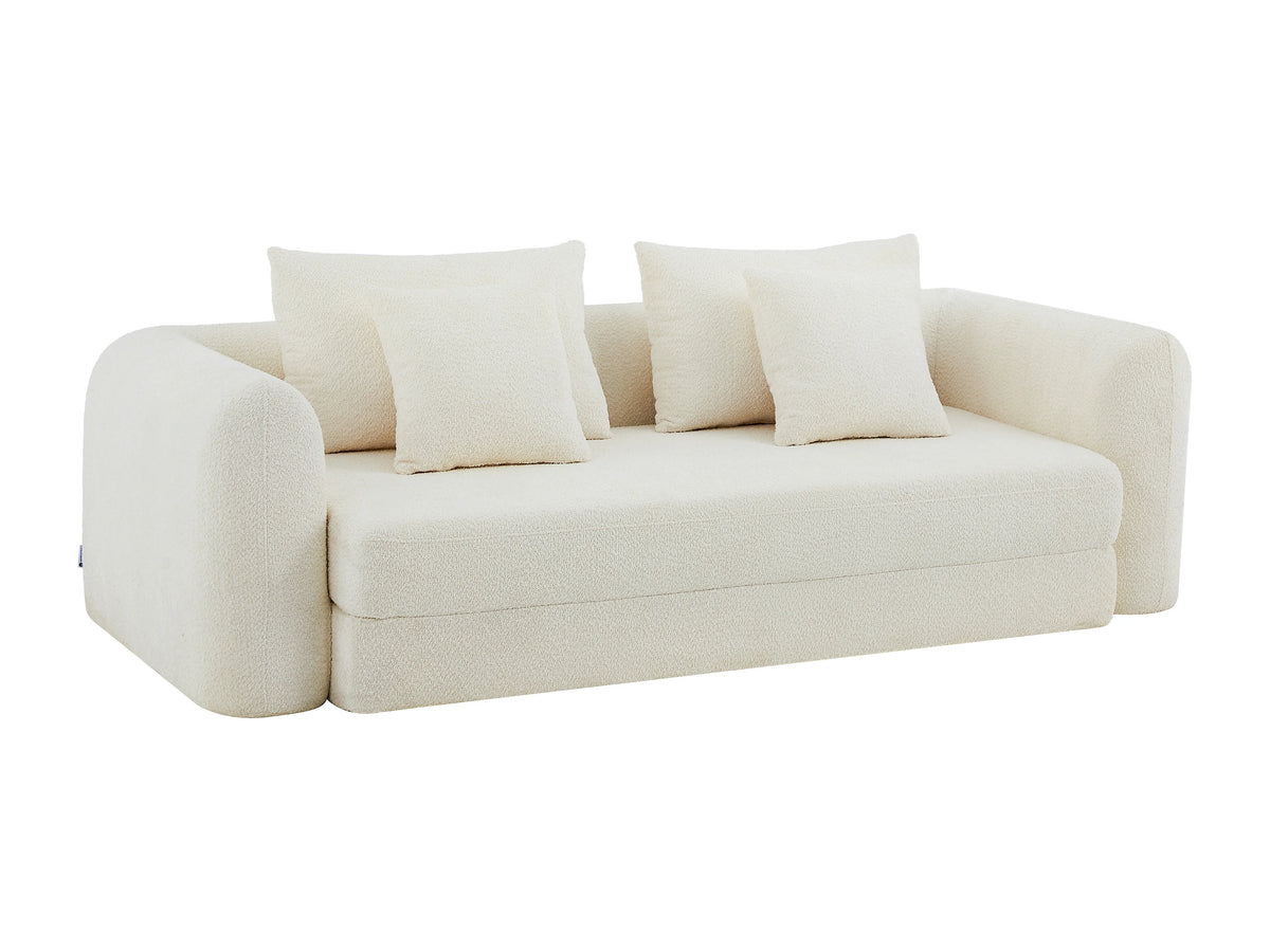 Mira sofa bed folded out into a double bed