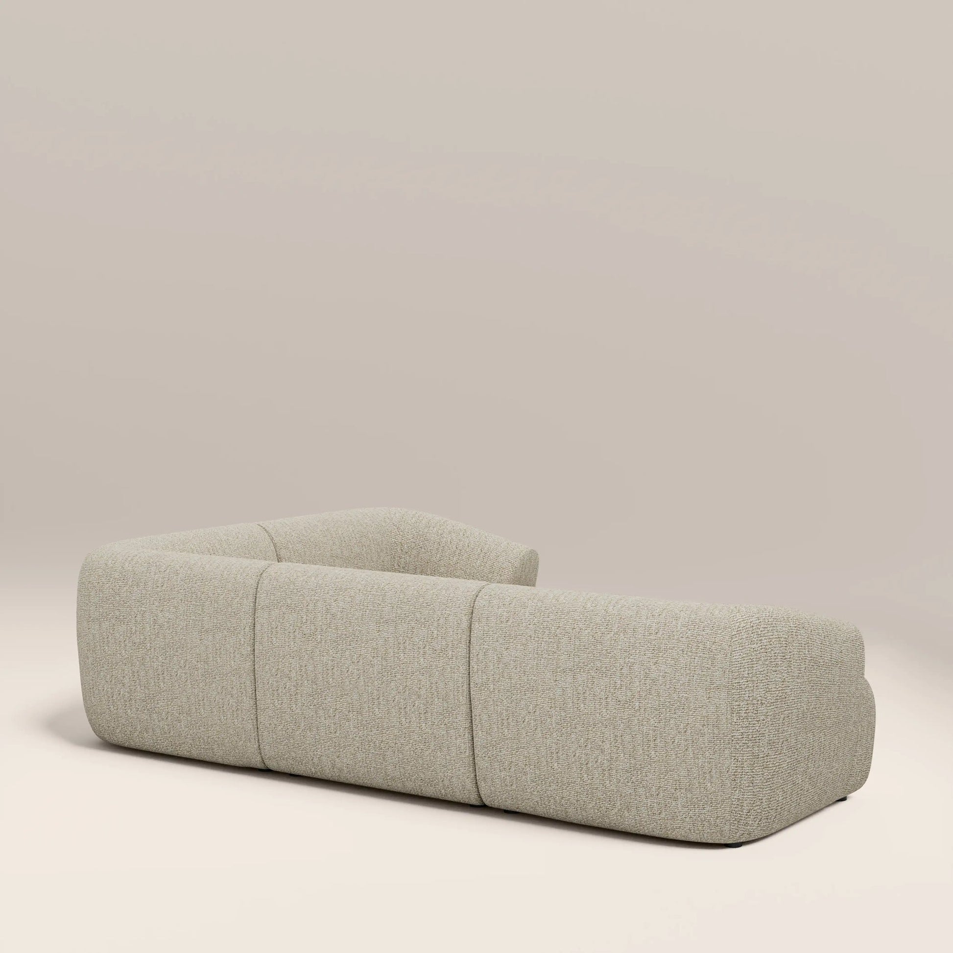 Talia L-Shape Corner Sofa – Cream, 3 Seater