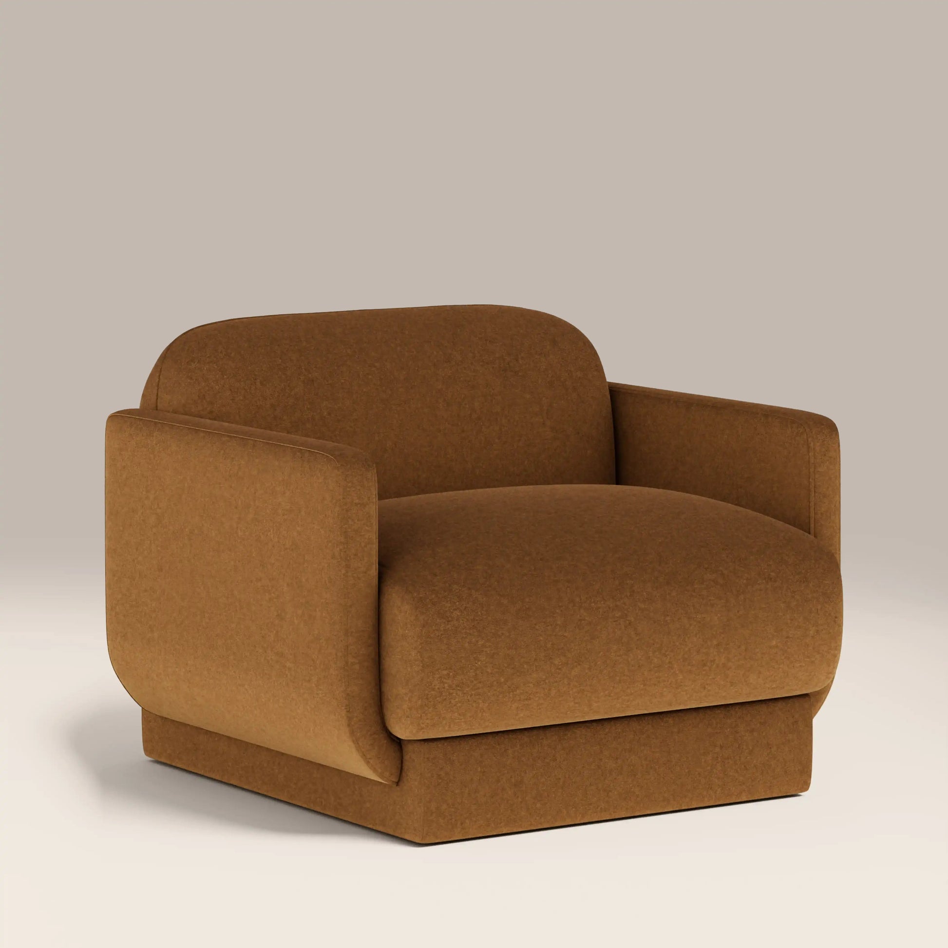 Tessa Armchair – Brown Fabric