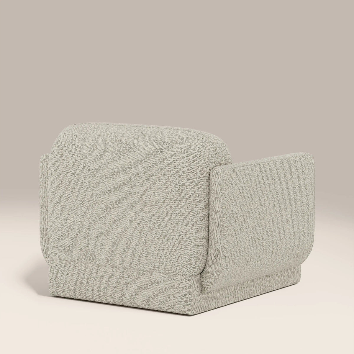Tessa Armchair in cream fabric, back view