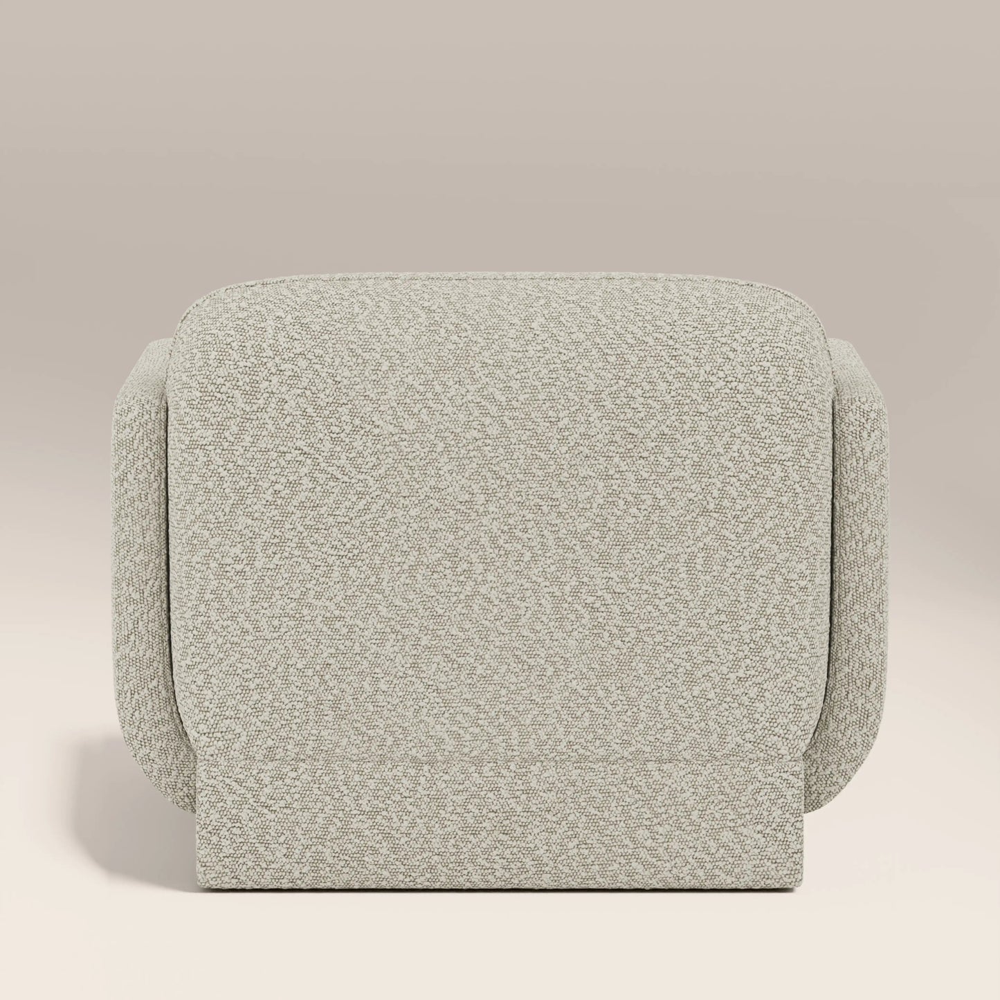 Tessa Armchair in cream fabric, detail view