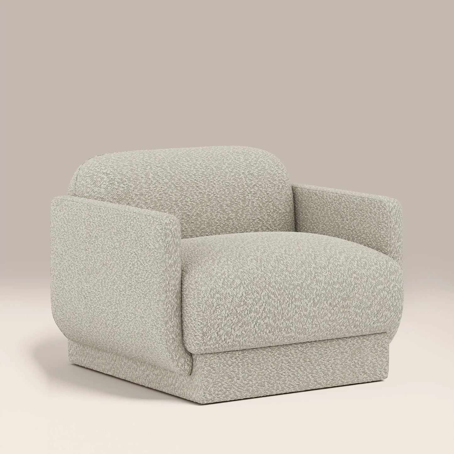 Tessa Armchair in cream fabric, colour swatch view