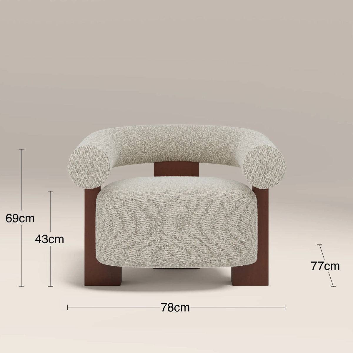 Zoya Accent Chair – Cream