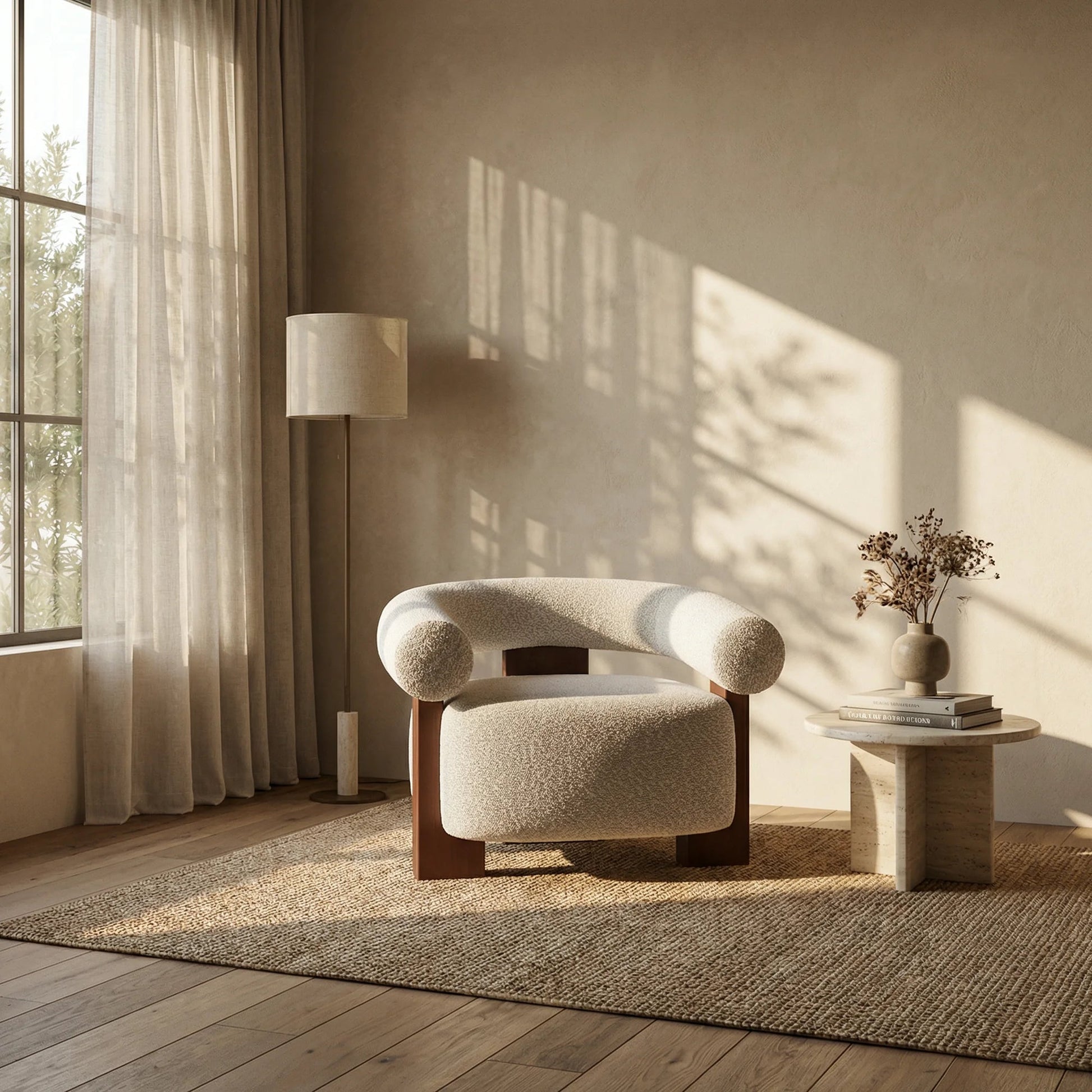 Zoya Accent Chair – Cream