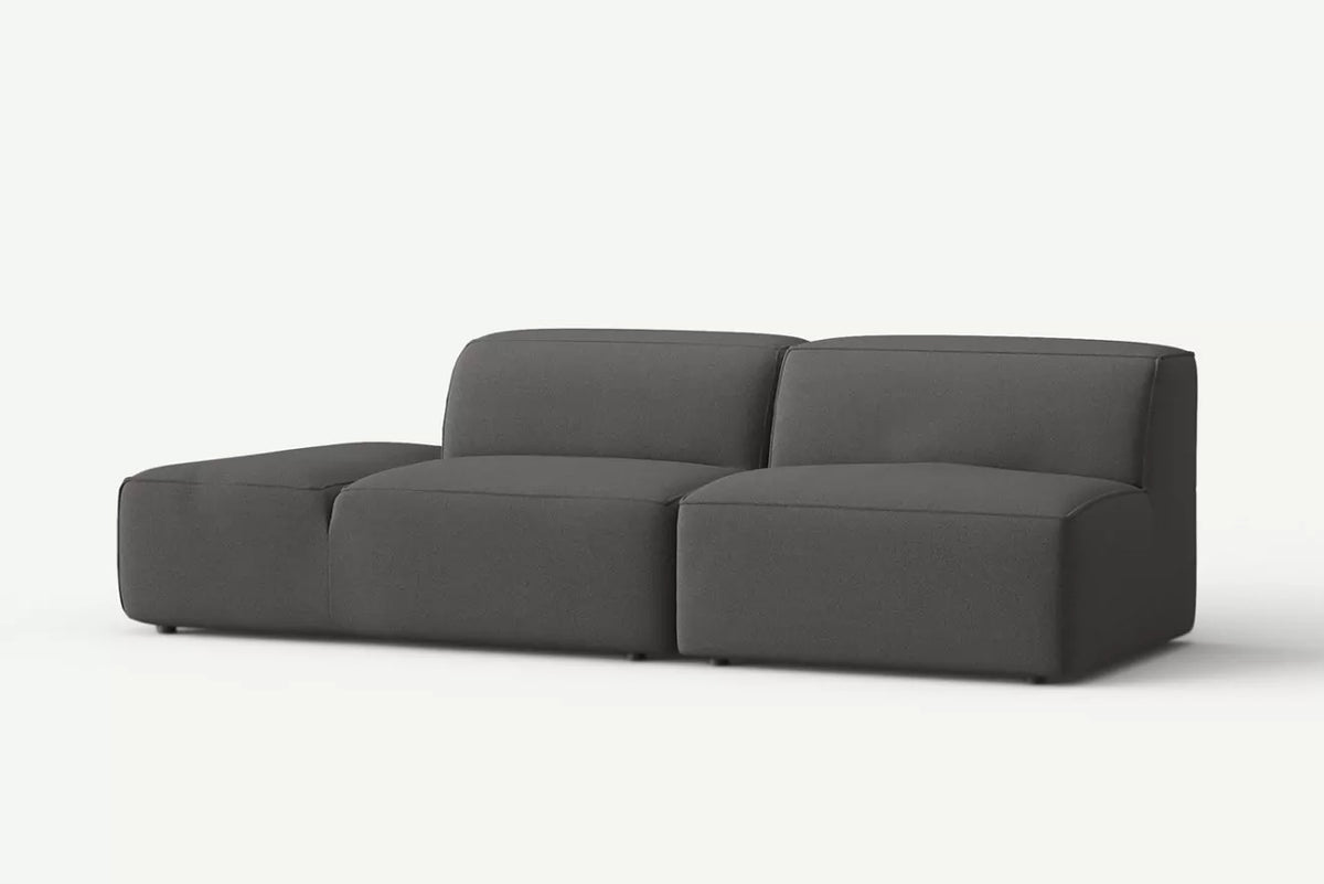 Harbor Dark Grey 4 Seater Fabric Sofa – angled view