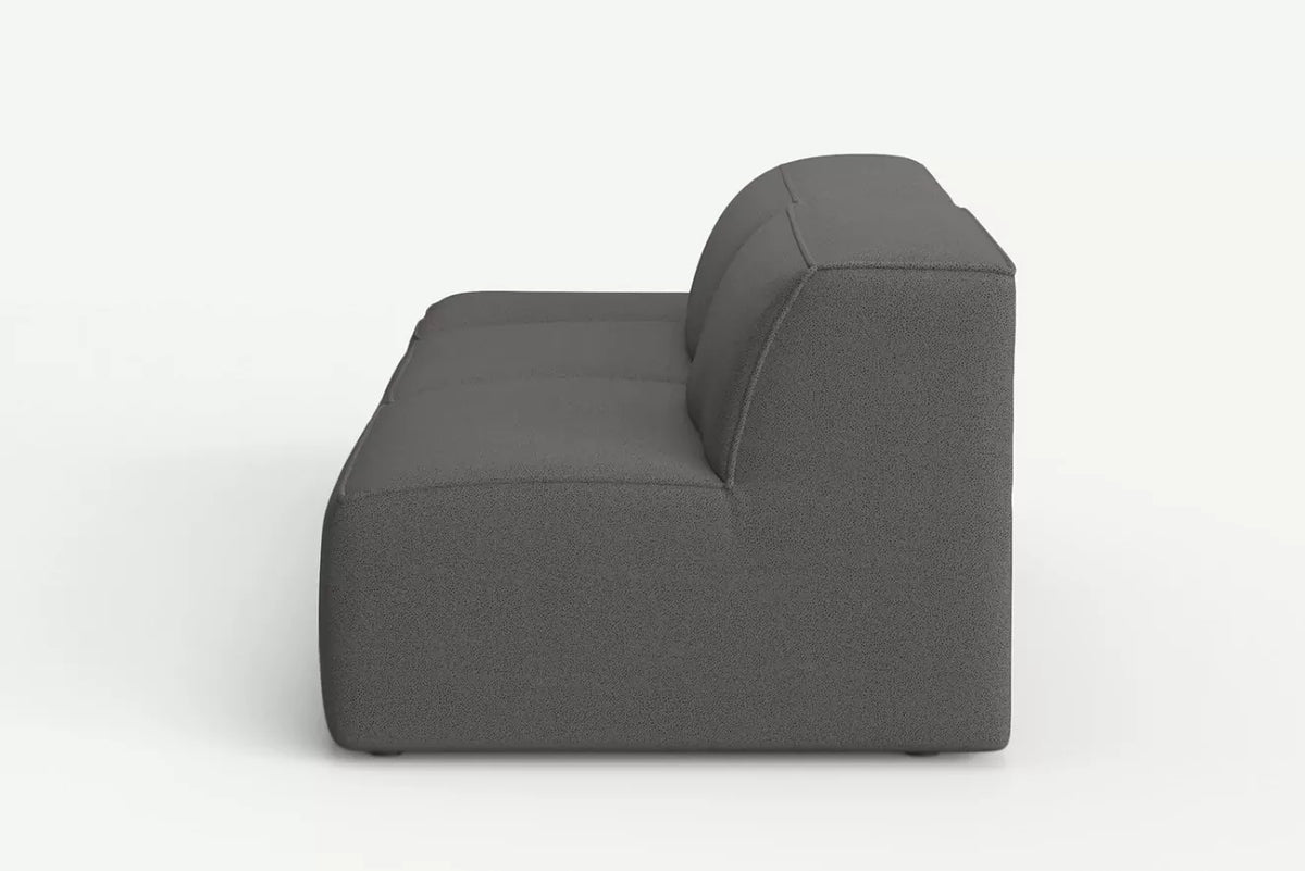 Harbor Dark Grey Fabric Sofa – side view