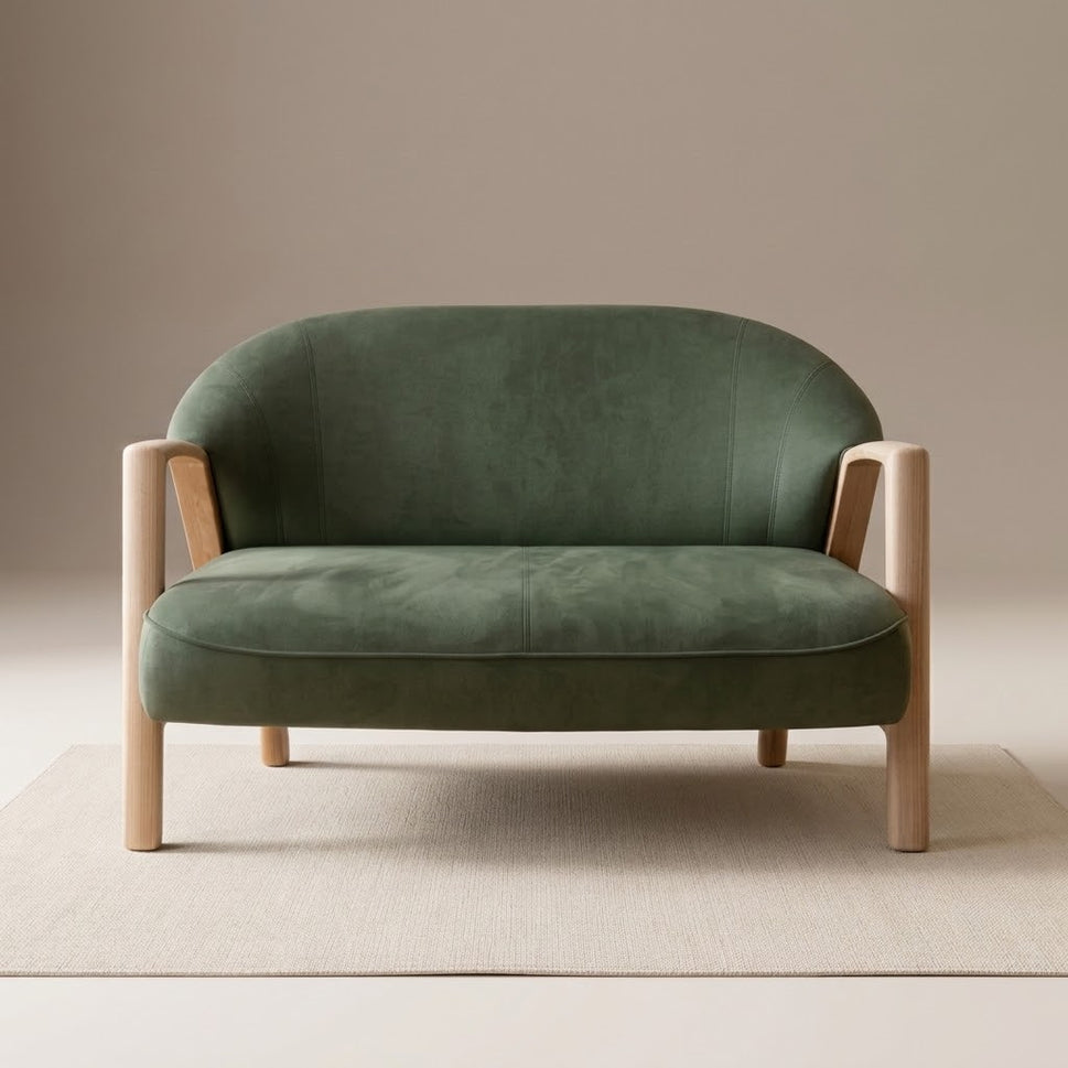 Kyoto Green 2 Seater Velvet Sofa