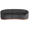Langford Dark Grey 4 Seater Boucle Curved Sofa