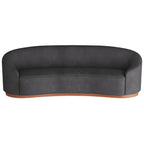 Langford Dark Grey 4 Seater Boucle Curved Sofa