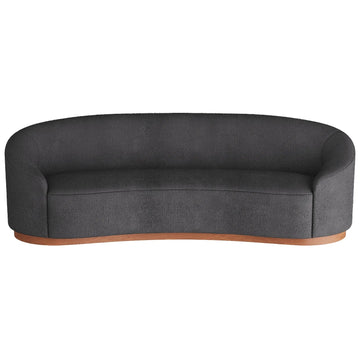 Langford Dark Grey 4 Seater Boucle Curved Sofa