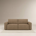 Layla Brown 3 Seater Fabric Sofa Bed