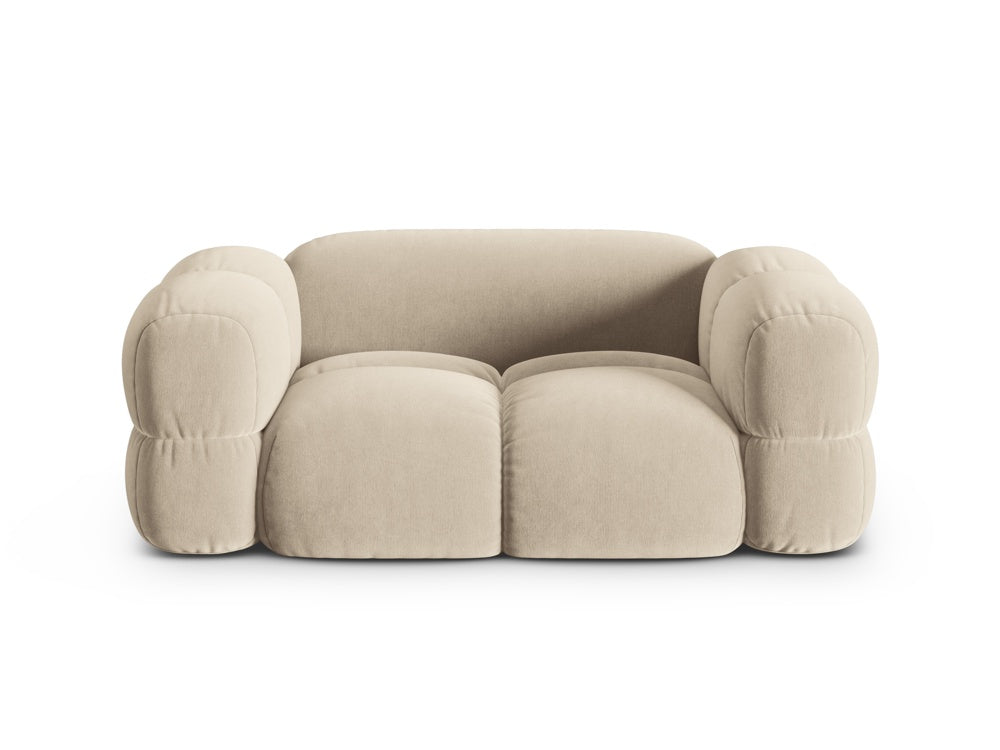 Loretto Beige 2 Seater Fabric Sofa