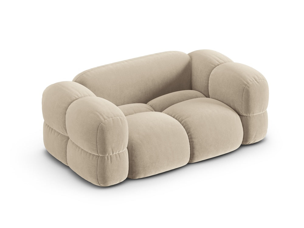 Loretto Beige 2 Seater Fabric Sofa