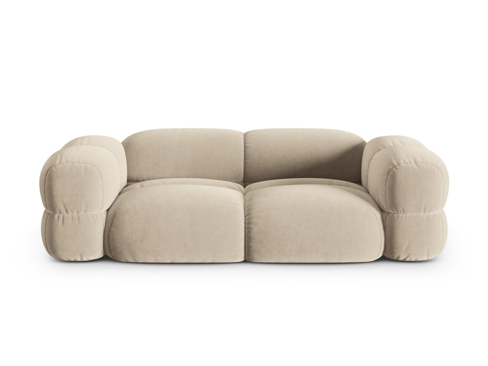 Loretto Beige 3 Seater Fabric Sofa