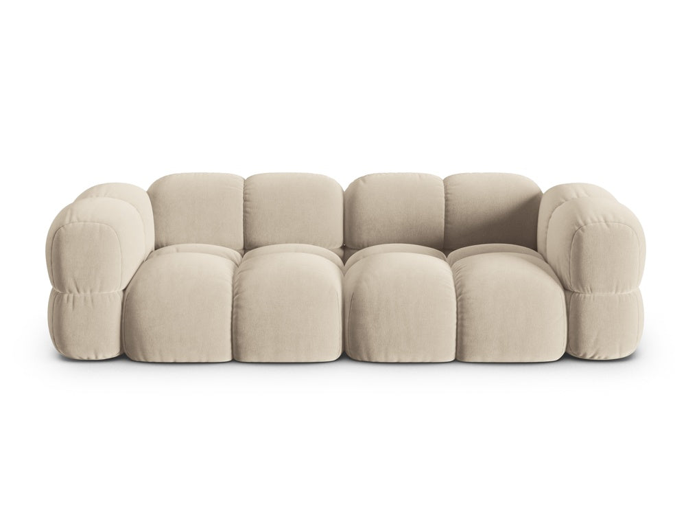 Loretto Beige 4 Seater Fabric Sofa