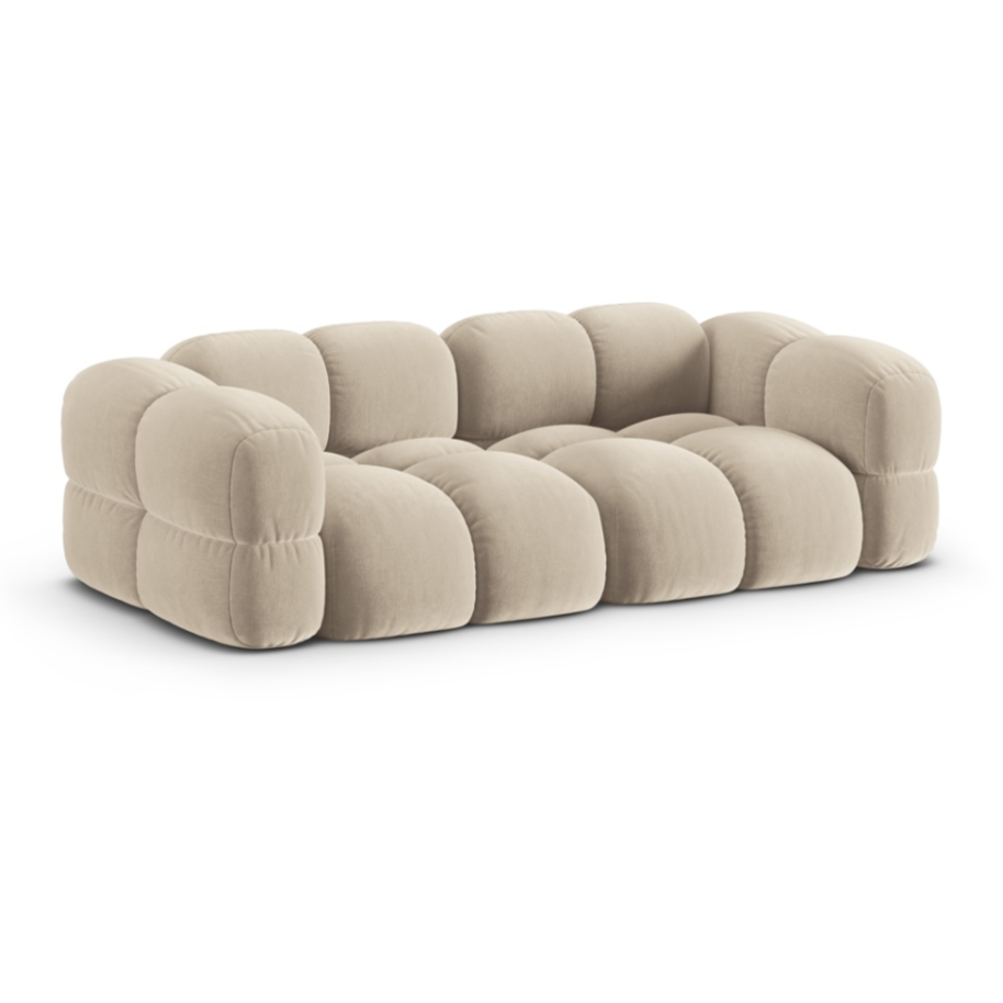 Loretto Beige 4 Seater Fabric Sofa