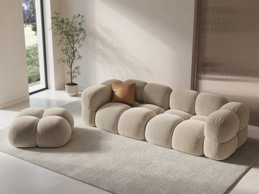 Loretto Beige 4 Seater Sofa, lifestyle view