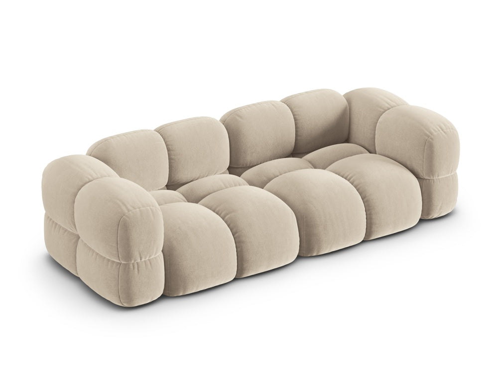 Loretto Beige 4 Seater Fabric Sofa