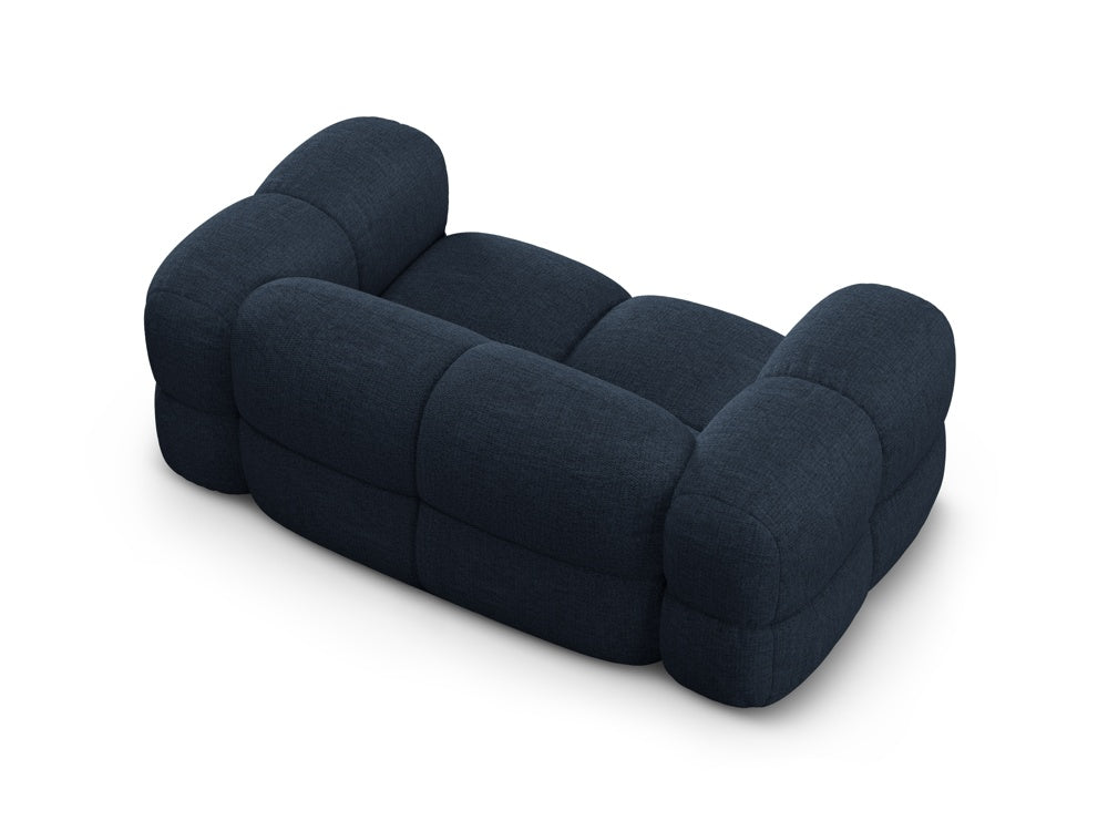 Loretto Blue 2 Seater Fabric Sofa