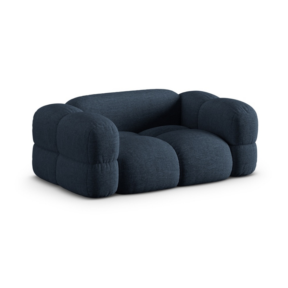 Loretto Blue 2 Seater Fabric Sofa