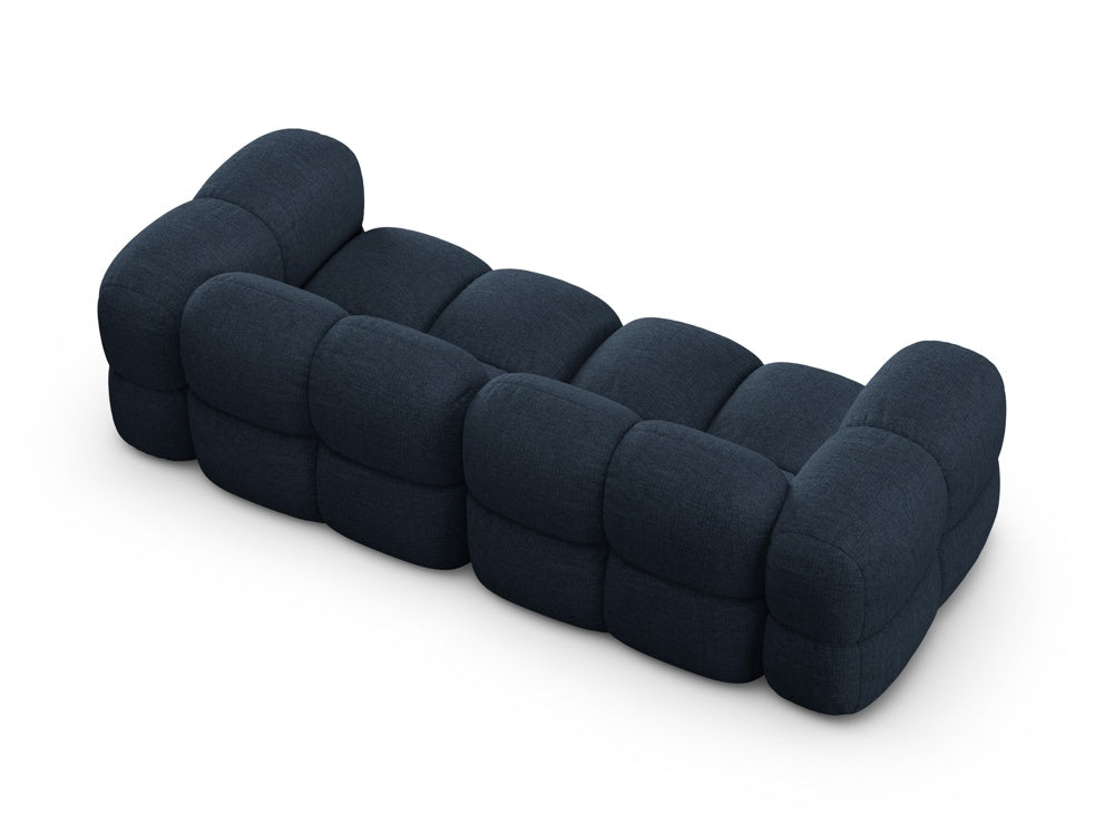 Loretto Blue 4 Seater Fabric Sofa