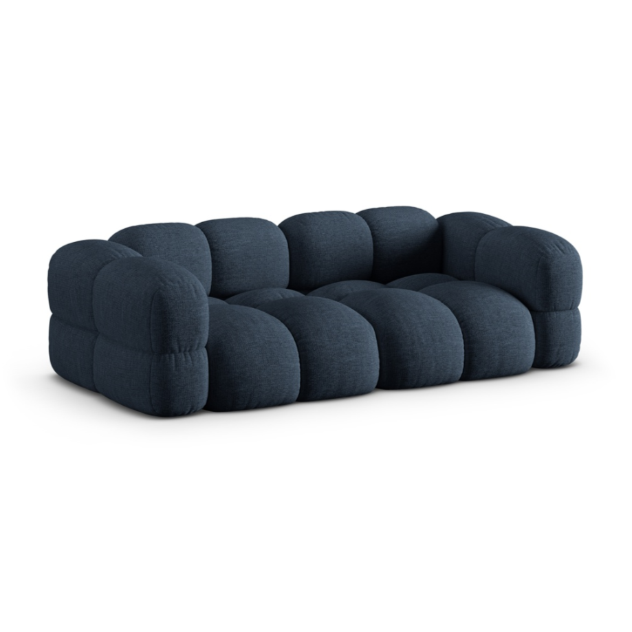 Loretto Blue 4 Seater Fabric Sofa