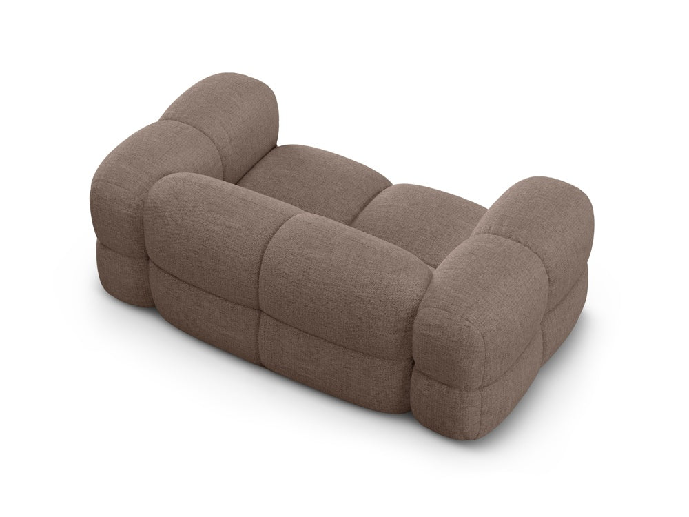 Loretto Light Brown 2 Seater Fabric Sofa