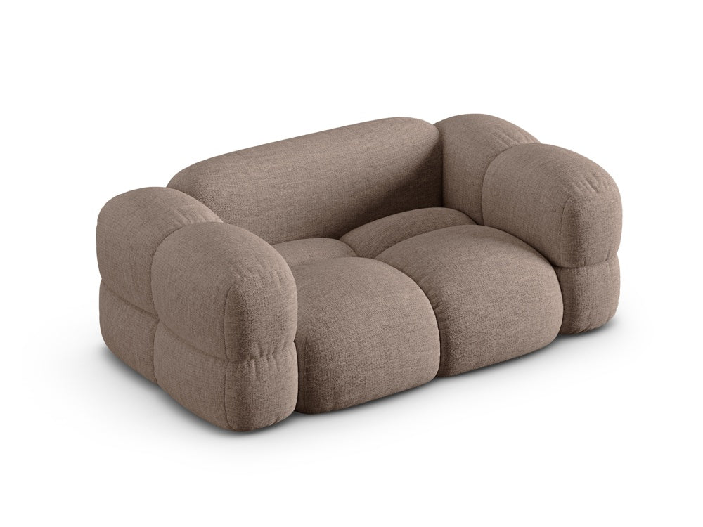 Loretto Light Brown 2 Seater Fabric Sofa