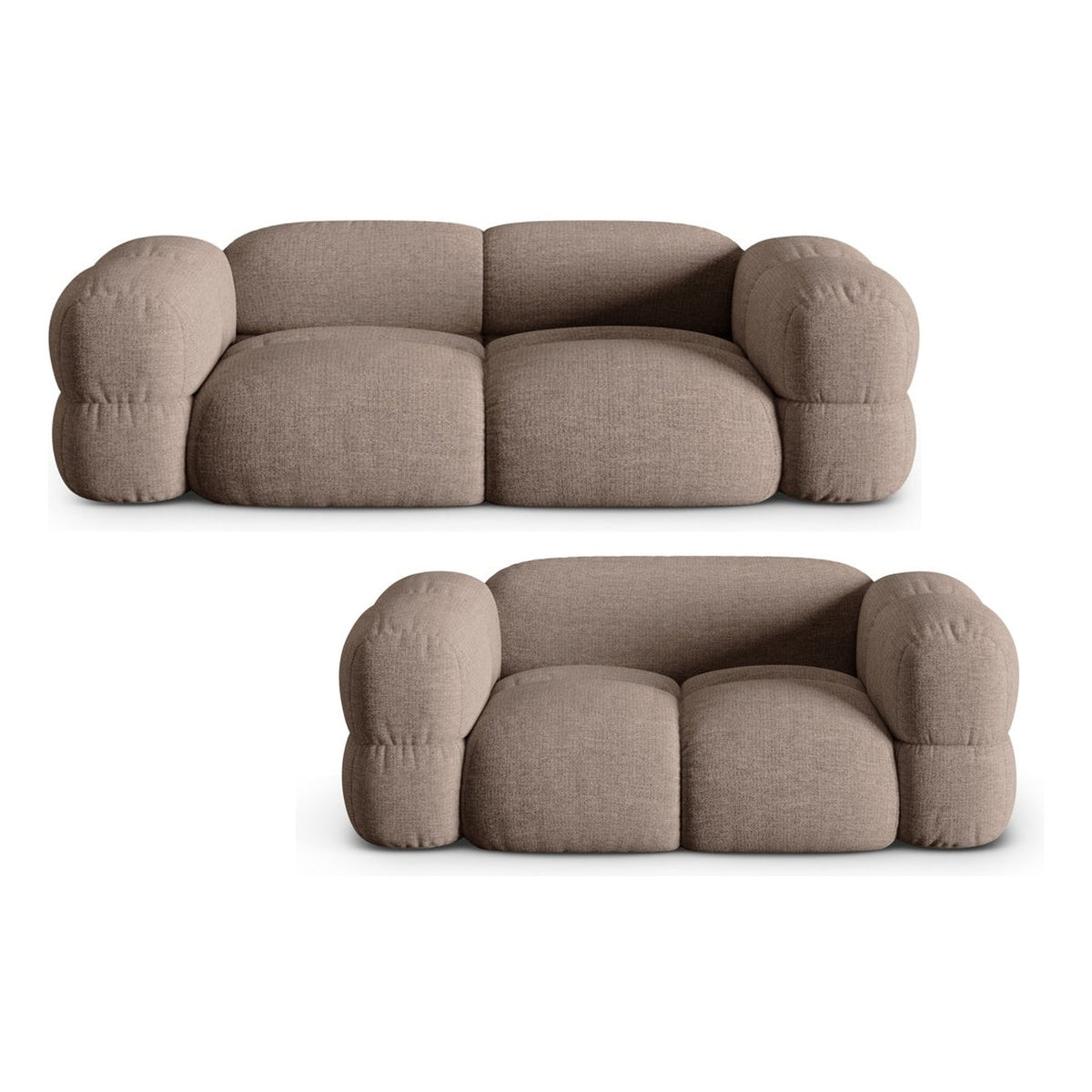 Loretto Cappuccino 3+2 Seater Sofa Set, front view
